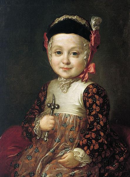 Fyodor Rokotov First count Bobrinsky in infancy Germany oil painting art
